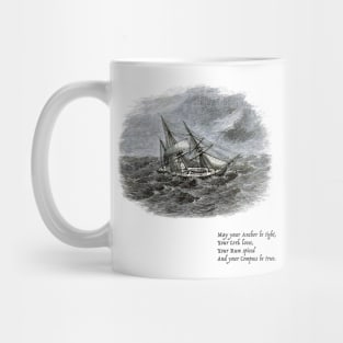 Anchor, Cork, Rum, Compass. Mug